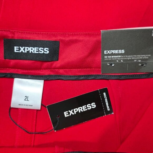 NWT Express High Waisted Flare Pant in Red 2L - Picture 7 of 13
